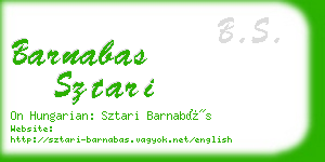 barnabas sztari business card